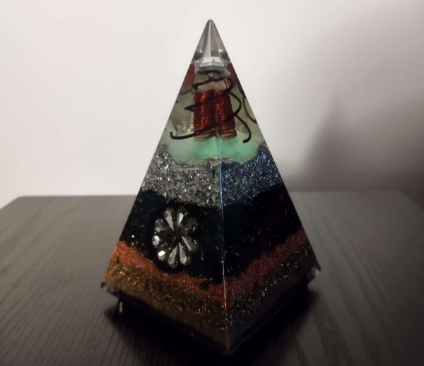 Orgonite Crystal Flower Pyramid