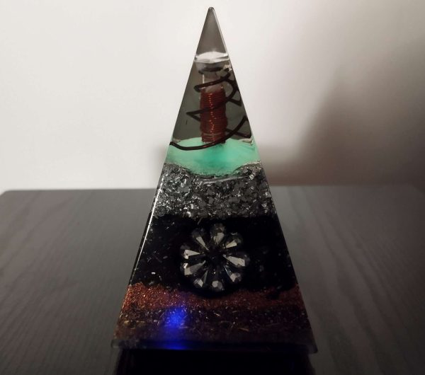 Orgonite Crystal Flower Pyramid