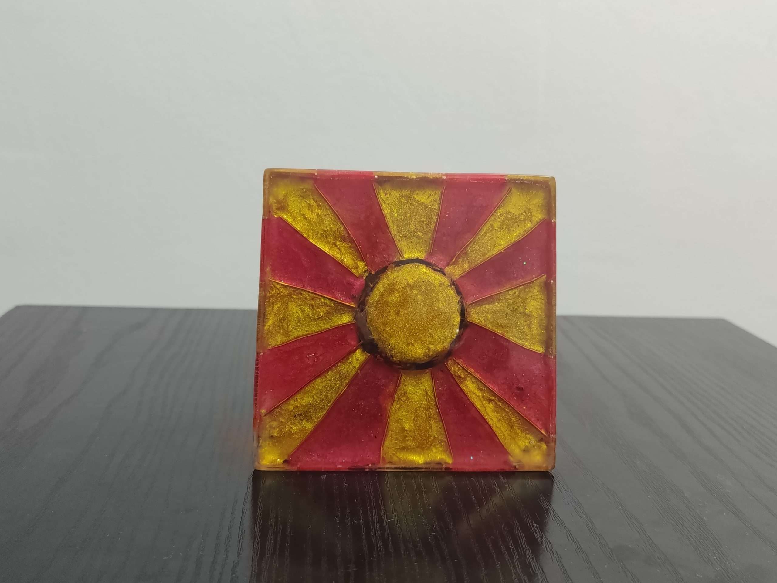 Macedonian Sun Orgonite Pyramid 3 Macedonan Sun Orgonite Pyramid